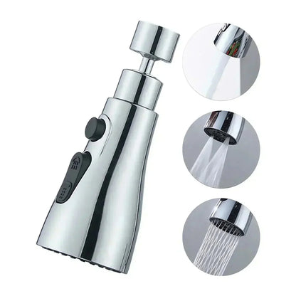 🔥Last Day £7.99!!⚡50K+ SOLD!🏠720° Rotatable 3 Function Kitchen Faucet Spray Head
