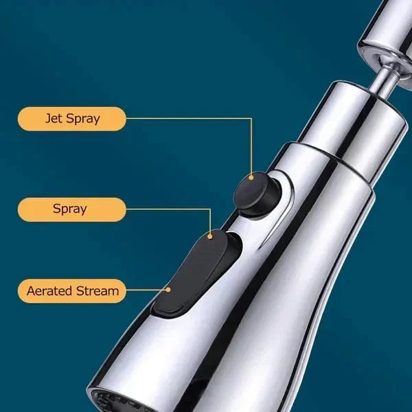 🔥Last Day £7.99!!⚡50K+ SOLD!🏠720° Rotatable 3 Function Kitchen Faucet Spray Head