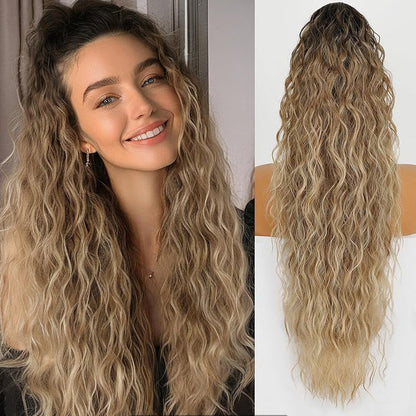 💜2026 NEW IN £12.99!!⚡50K+ SOLD! 💜Curly Wavy Frizzy Hair Extension with Ponytail