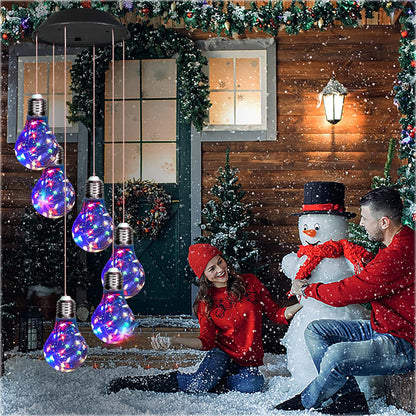 🔥💡Last Day Promotion 49% OFF - 🌈Colorful LED Solar-Powered Light Bulb Wind Chimes