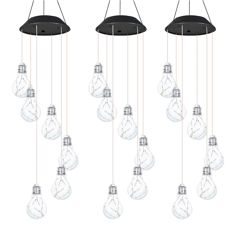 🔥💡Last Day Promotion 49% OFF - 🌈Colorful LED Solar-Powered Light Bulb Wind Chimes