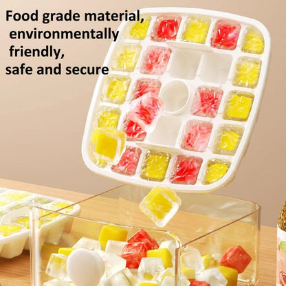 ⛱️SUMMER DAY - ONLY￡13.99!!⚡50K+ SOLD🧊2 Tier Convenient Push-In Ice Cube Mold with Tray Case