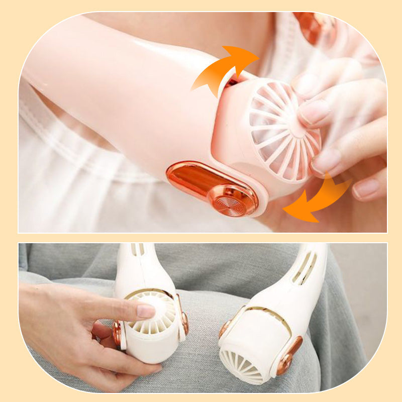 🔥Last Day Special Price £14.99!!🎁-❄️360° Rotating Neck Fan