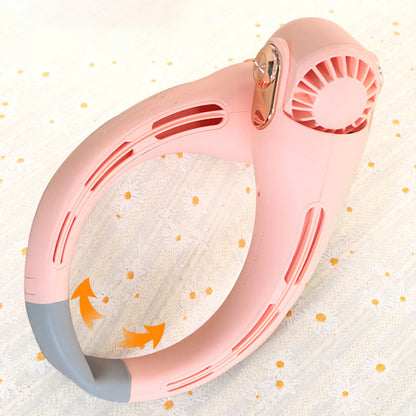 🔥LAST DAY SALE £12.99!!⚡50K+ SOLD!🍃❄️Neck Air Conditioner Fan – Ultra‑quiet, 360° rotating, 3 speeds. Hands‑free cooling, long battery. Summer essential!