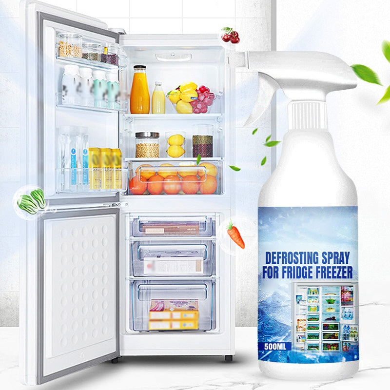 🔥Summer Hot Sale £9.99!!💥50K+ SOLD!🧊Defrosting Spray for Fridge Freezer🎁(With free spatula)