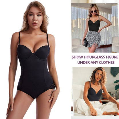 🏆Shapewear Bodysuit with Bra | Ruched Slimming Adjustable Waist✨