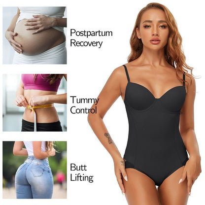 🏆Shapewear Bodysuit with Bra | Ruched Slimming Adjustable Waist✨