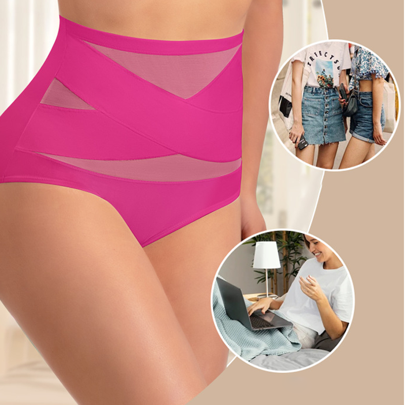💖Last Day-Buy 1 Get 3 Packs💖Plus-Size High-Waist Cross Tummy Control Panties🎁Free socks Today!!