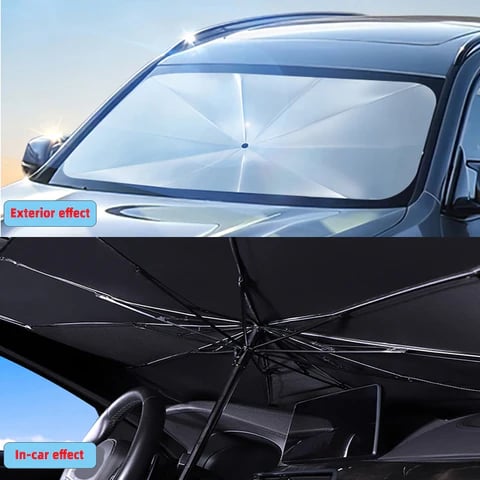 🚗 40% OFF ! ☀️ Car Sunshade – Effective Heat Insulation, UV Block & Easy Foldable Auto Windshield Protector