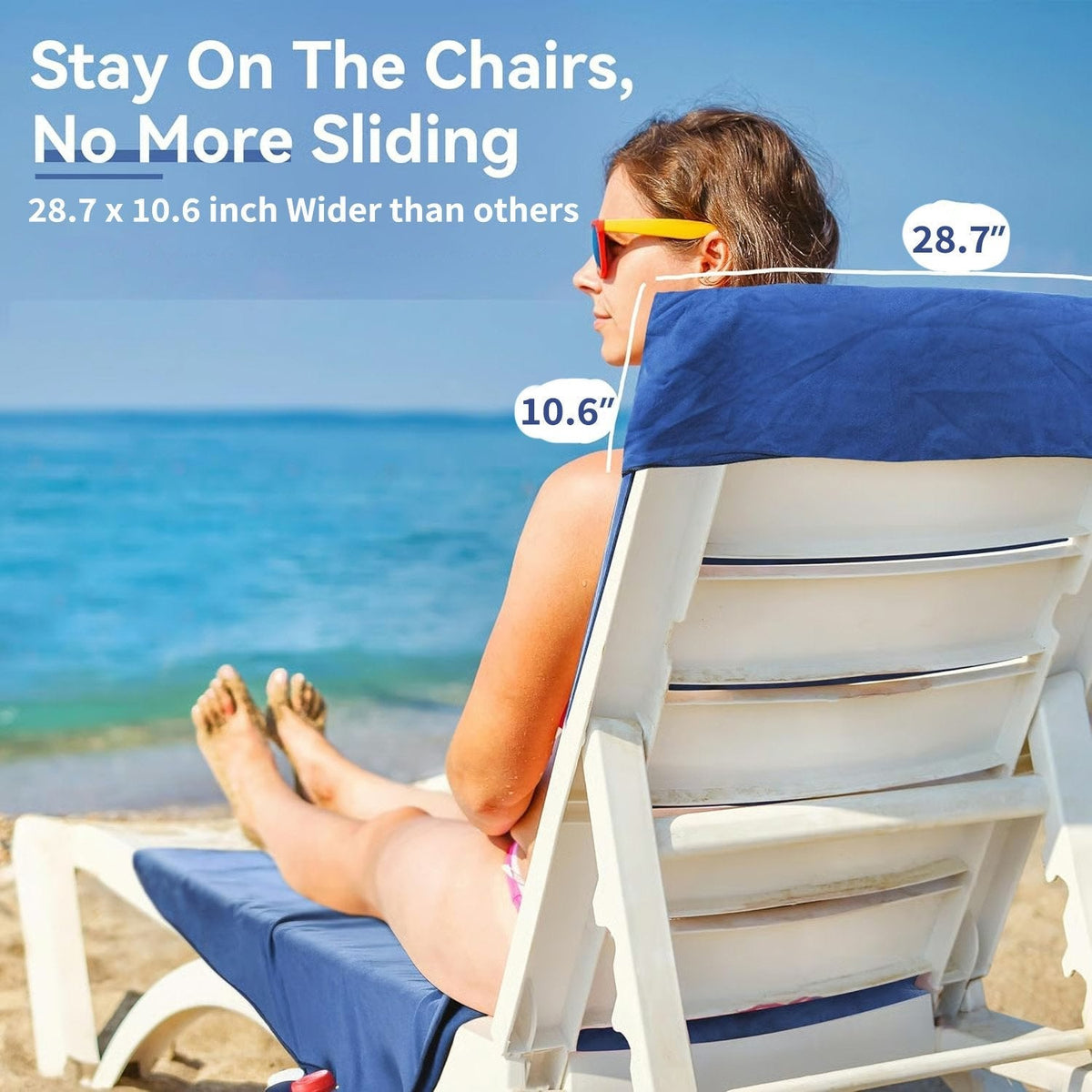🏖️Summer Special Price - ONLY ￡14.99!!⚡50K+ SOLD!🌞🌊Sun Lounger Towel in Bag with Pockets Storage