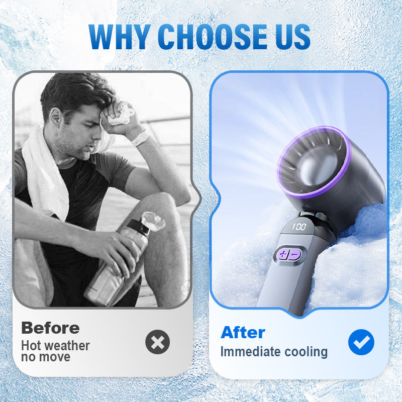 🔥LAST DAY SPECIAL PRICE £9.99!!⚡50K+ SOLD!❄️Portable Handheld Turbo Fan