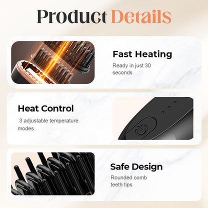 🎄Christmas Special Price £12.99!!💇‍♀️Mini Cordless Hair Straightener Comb