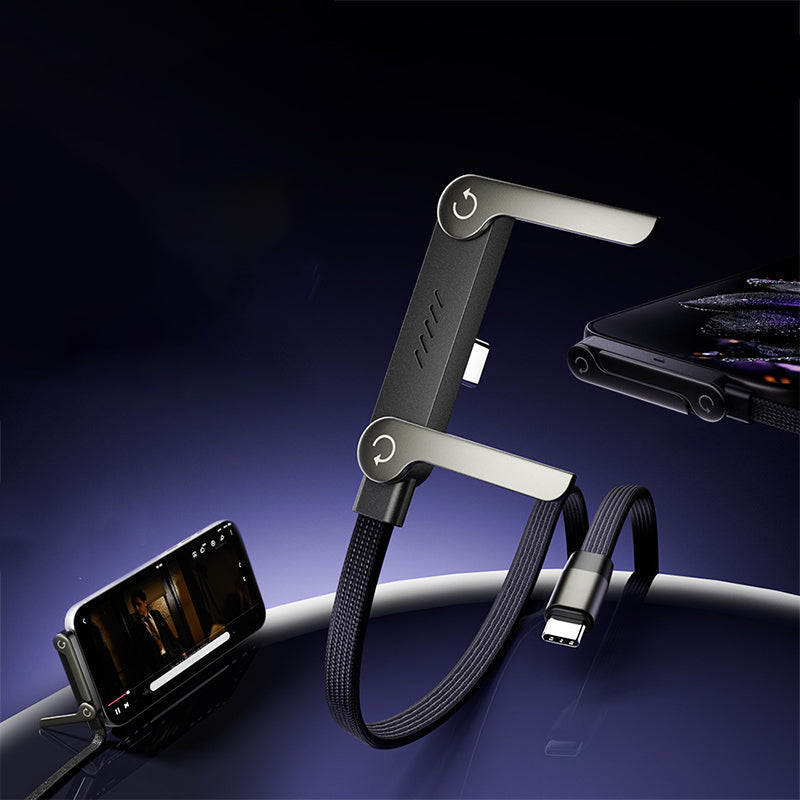 🔥CHRISTMAS PRICE: ￡10.99!!🔥⚡2-in-1 Fast Charging Cable with Adjustable Phone Stand