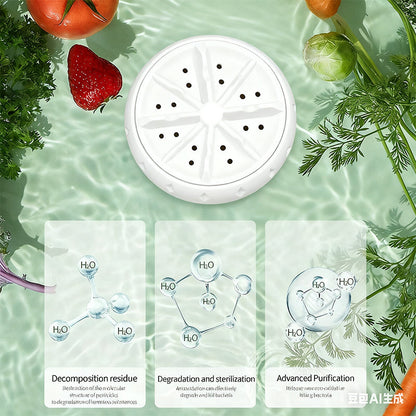 🔥LAST DAY SPECIAL PRICE £9.99!!⚡50K+ SOLD!🍇🍅Effortless Vortex Fruit & Vegetable Washer – Removes Pesticides, BPA-Free & Easy-Clean Design 💧