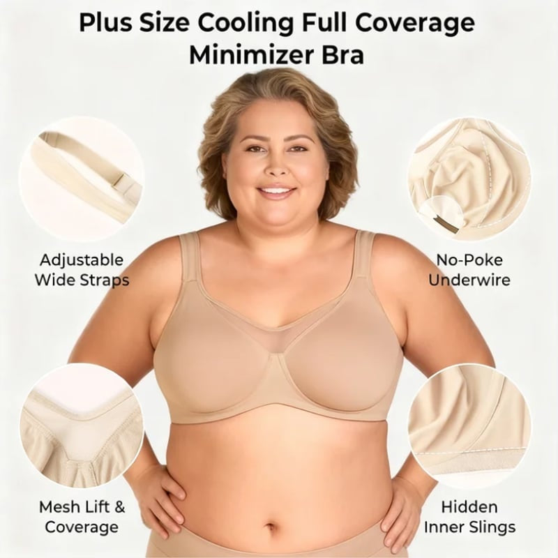 ⏳Christmas Sale £10.99💐Women's Elegant Sheer Full Coverage Plus Size Bra👍