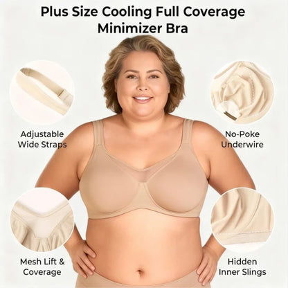 ⏳Christmas Sale £10.99💐Women's Elegant Sheer Full Coverage Plus Size Bra👍