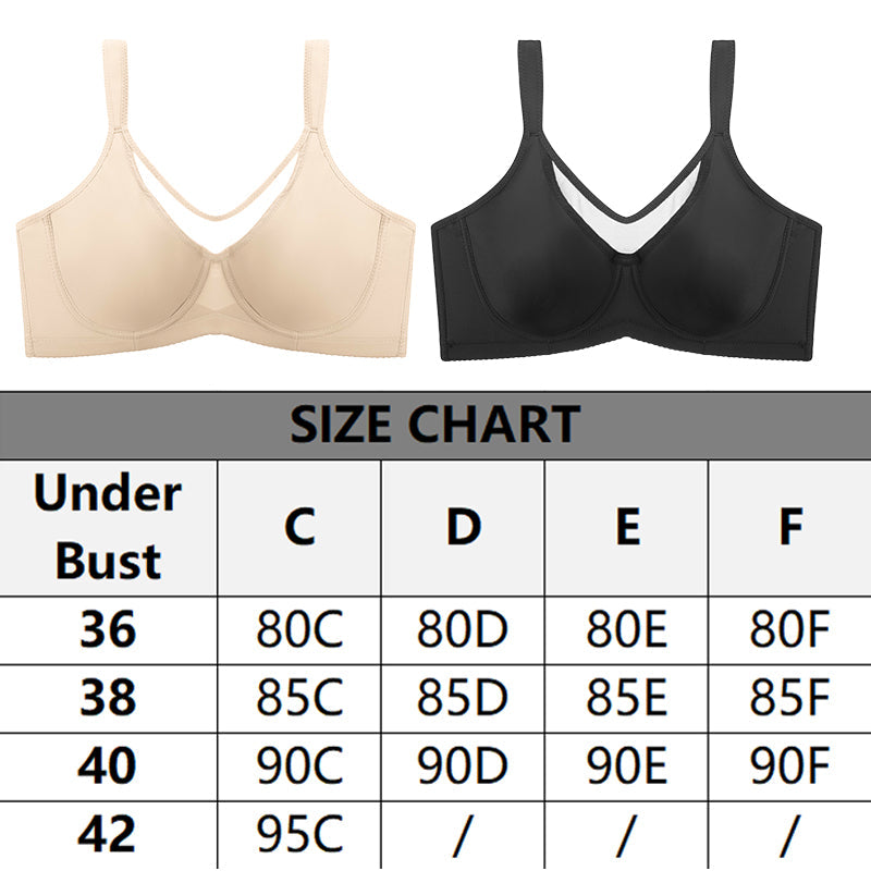 ⏳Christmas Sale £10.99💐Women's Elegant Sheer Full Coverage Plus Size Bra👍