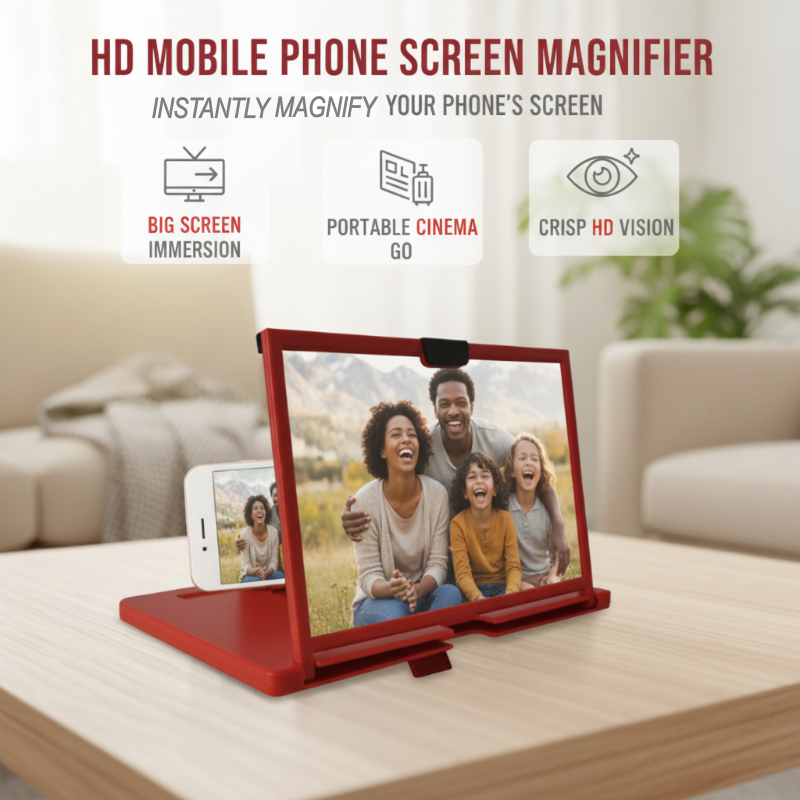 🥳2026 HOT SALE £8.99!!⚽💞50K+ SOLD!💥👓❤️ Ease Eye Strain, Make Screen “Bigger” | HD Phone Magnifier for Easier Viewing🎬✨