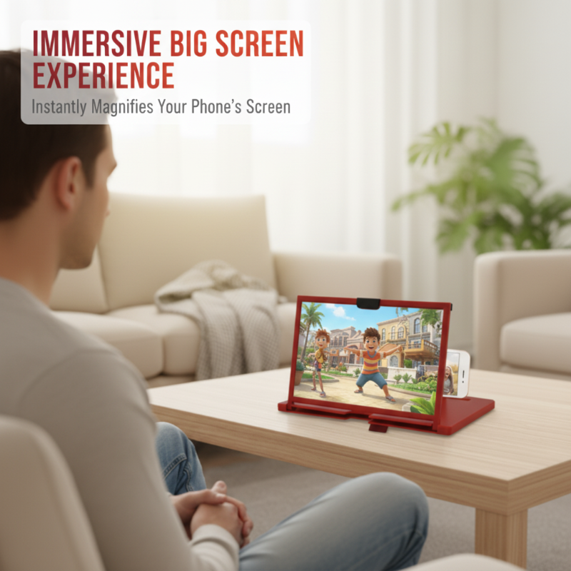 🥳2026 HOT SALE £8.99!!⚽💞50K+ SOLD!💥👓❤️ Ease Eye Strain, Make Screen “Bigger” | HD Phone Magnifier for Easier Viewing🎬✨