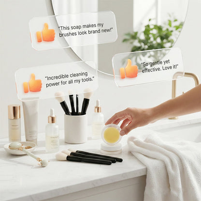 🔥Last Day Special Price ￡8.99!!⚡50K+ SOLD💕Portable Solid Makeup Brush Cleanser Soap