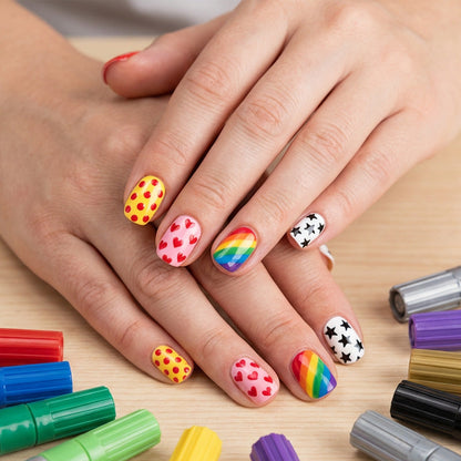 🥳2026 HOT SALE £9.99!!🥳💞50K+ SOLD!✨🎨Dual‑Tip Nail Art Pens – Quick‑dry, no UV lamp. Fine & brush tips. 12/24 vibrant colors. Easy DIY at home. No smudges, just art! 💅🖌️