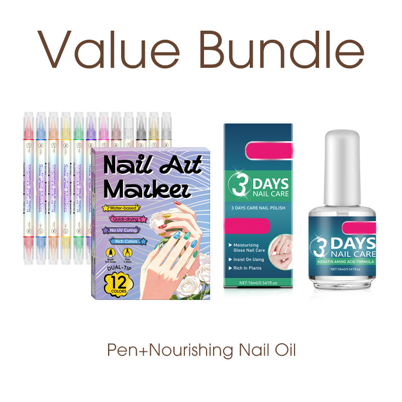 🥳2026 HOT SALE £9.99!!🥳💞50K+ SOLD!✨🎨Dual‑Tip Nail Art Pens – Quick‑dry, no UV lamp. Fine & brush tips. 12/24 vibrant colors. Easy DIY at home. No smudges, just art! 💅🖌️