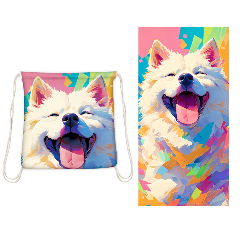 🏖️Summer Hot Sale - ONLY ￡10.99!!⚡50K+ SOLD!🌞🌊2-in-1 Printed Beach Towel Backpack