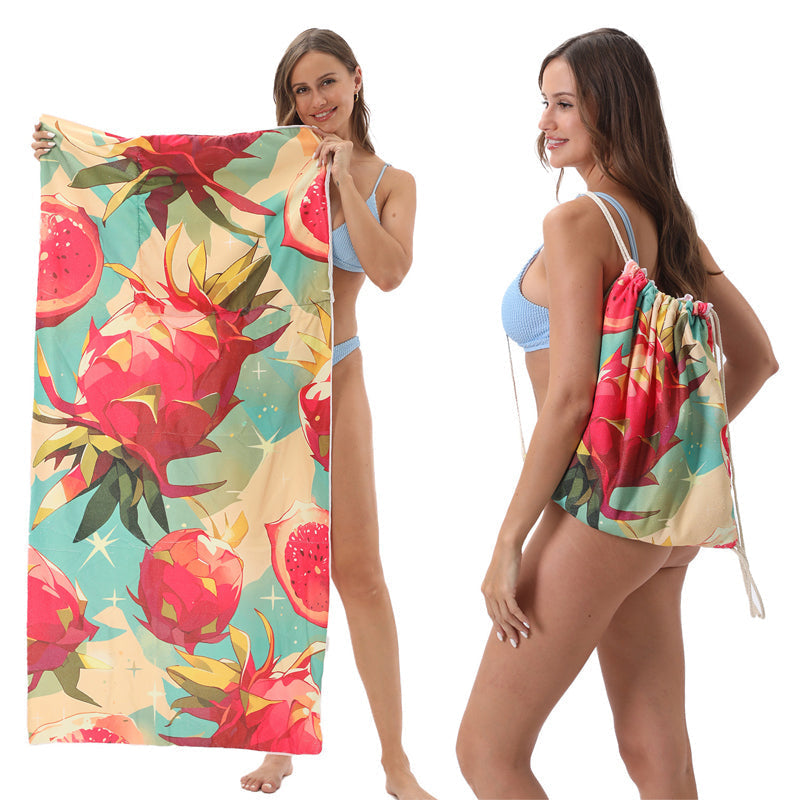 🏖️Summer Hot Sale - ONLY ￡10.99!!⚡50K+ SOLD!🌞🌊2-in-1 Printed Beach Towel Backpack