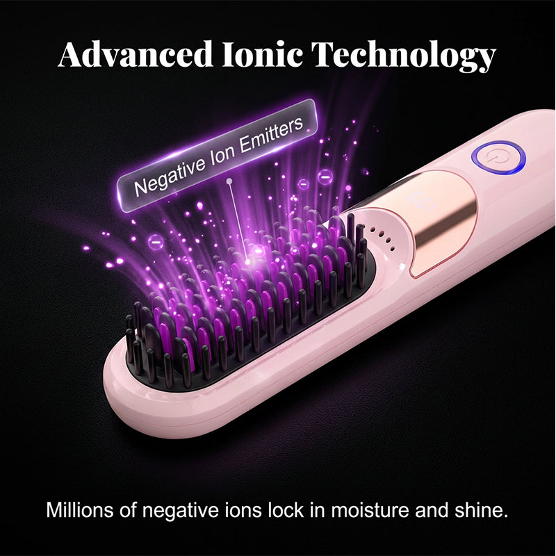 ⏰Last 4 hours Sale £14.99!!💞50K+ SOLD!💇‍♀️3-Temp Ionic Straightening Comb – Anti-scald design, gentle on hair. Adds shine, reduces frizz. Perfect for safe daily styling. 🌸🛡️