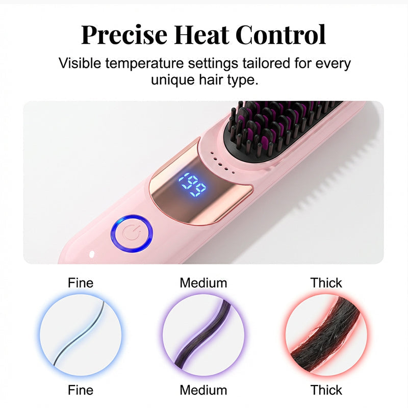 ⏰Last 4 hours Sale £14.99!!💞50K+ SOLD!💇‍♀️3-Temp Ionic Straightening Comb – Anti-scald design, gentle on hair. Adds shine, reduces frizz. Perfect for safe daily styling. 🌸🛡️