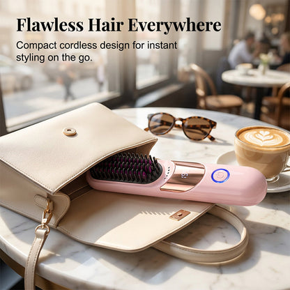 ⏰Last 4 hours Sale £14.99!!💞50K+ SOLD!💇‍♀️3-Temp Ionic Straightening Comb – Anti-scald design, gentle on hair. Adds shine, reduces frizz. Perfect for safe daily styling. 🌸🛡️