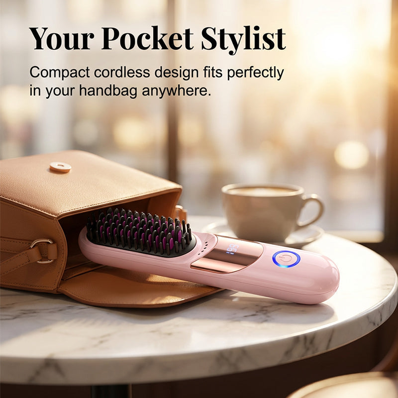 ⏰Last 4 hours Sale £14.99!!💞50K+ SOLD!💇‍♀️3-Temp Ionic Straightening Comb – Anti-scald design, gentle on hair. Adds shine, reduces frizz. Perfect for safe daily styling. 🌸🛡️