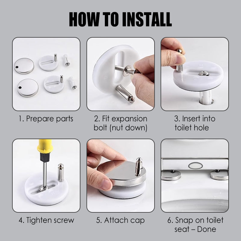 🔥LAST DAY SPECIAL PRICE £6.99!!⚡50K+ SOLD!🚽Universal Toilet Seat Mounting Bolts