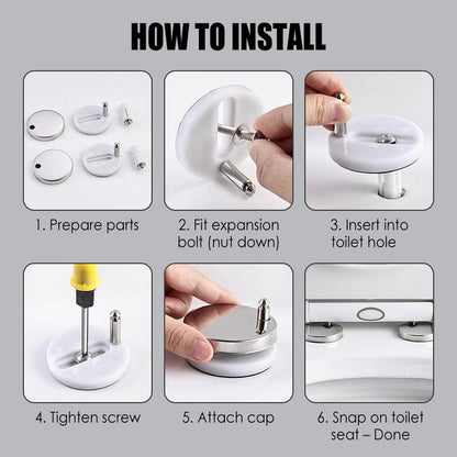 🔥LAST DAY SPECIAL PRICE £6.99!!⚡50K+ SOLD!🚽Universal Toilet Seat Mounting Bolts