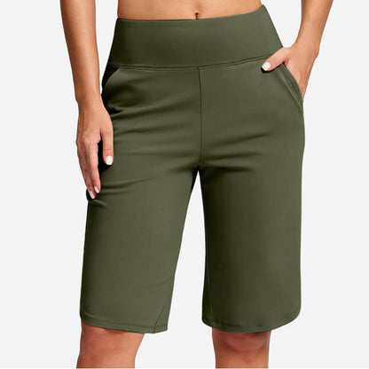⏰Last Day Sale 49% OFF🔥Women's Bermuda Shorts with Pockets -👍Knee Length Athletic Casual Long Shorts