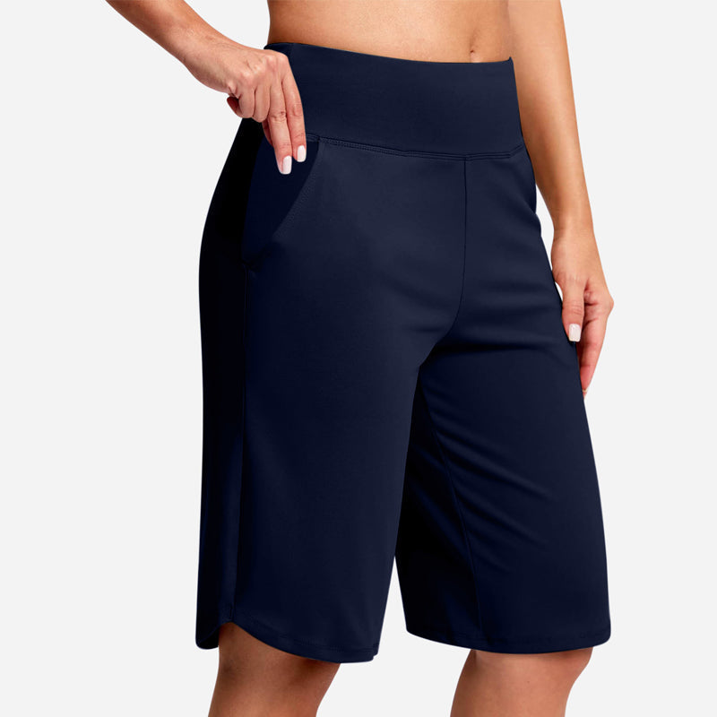 ⏰Last Day Sale 49% OFF🔥Women's Bermuda Shorts with Pockets -👍Knee Length Athletic Casual Long Shorts