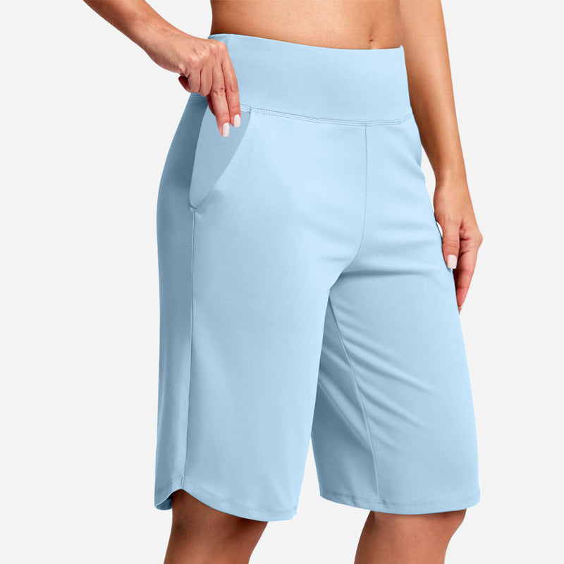 ⏰Last Day Sale 49% OFF🔥Women's Bermuda Shorts with Pockets -👍Knee Length Athletic Casual Long Shorts
