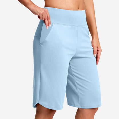 ⏰Last Day Sale 49% OFF🔥Women's Bermuda Shorts with Pockets -👍Knee Length Athletic Casual Long Shorts