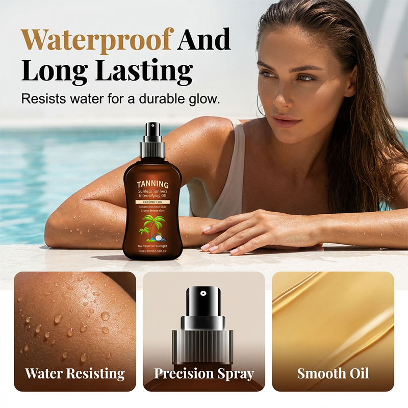 🏖️Summer Hot Sale - ONLY ￡9.99!!⚡50K+ SOLD!🌞Sunless Tanning Oil with Coconut Oil