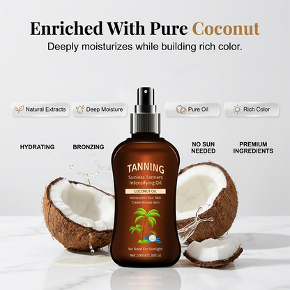 🏖️Summer Hot Sale - ONLY ￡9.99!!⚡50K+ SOLD!🌞Sunless Tanning Oil with Coconut Oil