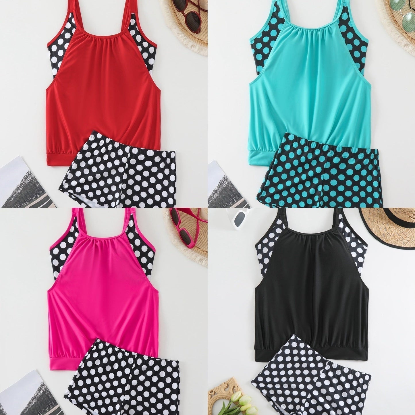 🏖️Summer Hot Sale - ONLY ￡15.99!!⚡50K+ SOLD!🌞🌊Women's Polka Dot Two Piece Swimsuit – Cute Dot Pattern, Comfort Fit & Stylish Beach Wear ☀️
