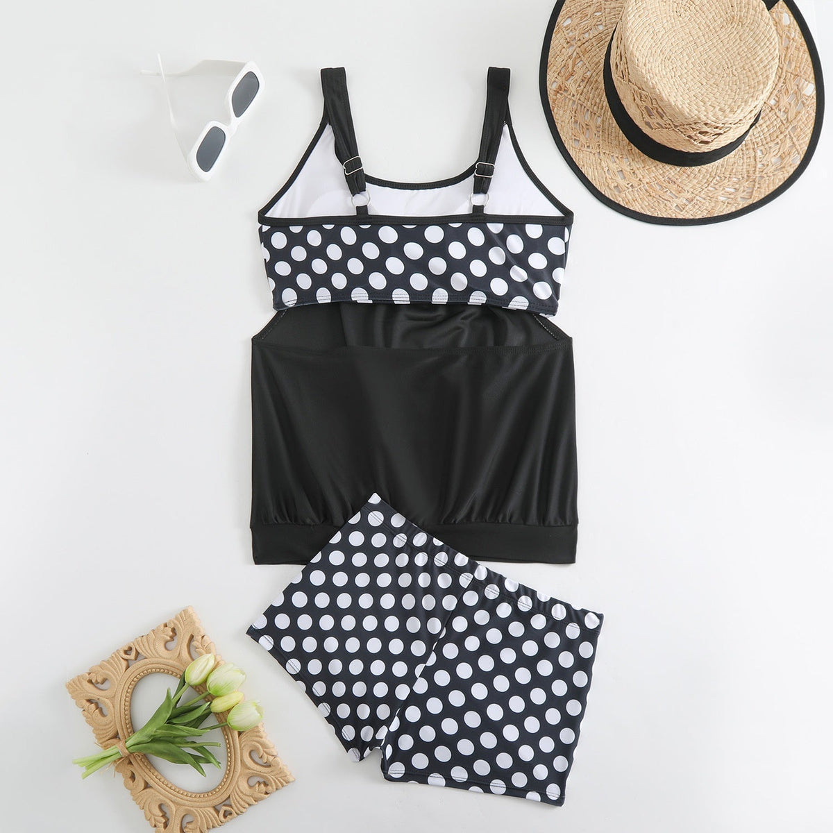 🏖️Summer Hot Sale - ONLY ￡15.99!!⚡50K+ SOLD!🌞🌊Women's Polka Dot Two Piece Swimsuit – Cute Dot Pattern, Comfort Fit & Stylish Beach Wear ☀️