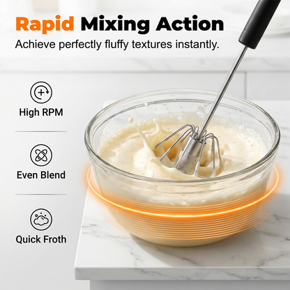 🥚 BUY 2 GET 1 FREE! 🔥 Stainless Steel Semi-Automatic Hand Egg Beater – Fast & durable – Perfect for eggs, batter or cream – smooth whisking without effort 🍳