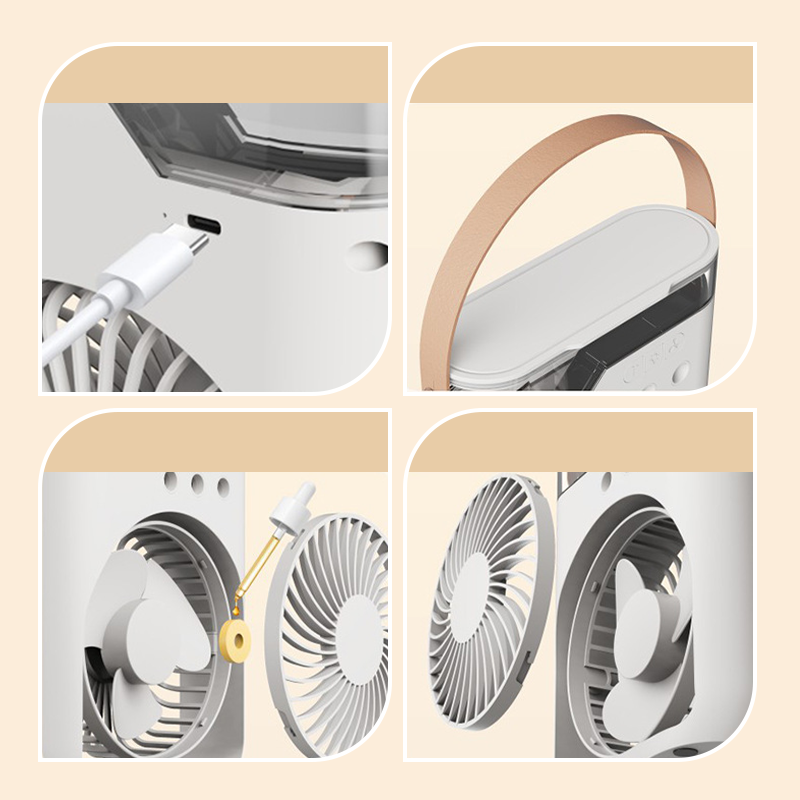 🔥SUMMER HOT SALE £18.99!!⚡0K+ SOLD!🧊❄️Portable Air Conditioner – Triple‑nozzle mist + fan, ice‑compatible for extra chill. 200ml tank, 7 colours, 5 speeds. Your personal summer oasis! 💨✨