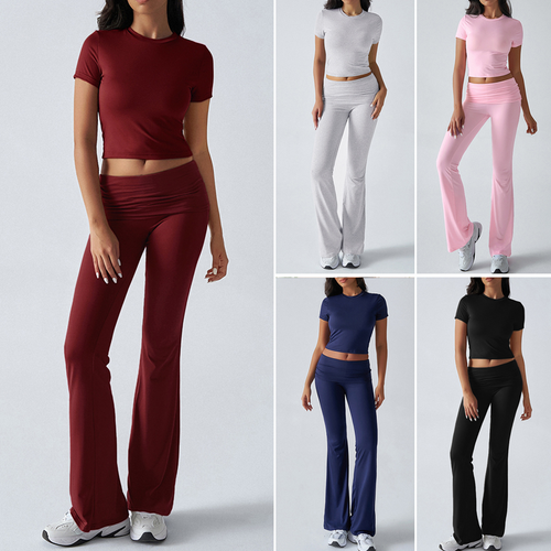 Women's Top & Flare Pants 2-Piece Set