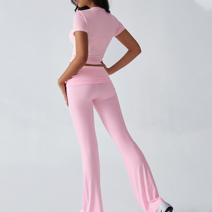 Women's Top & Flare Pants 2-Piece Set