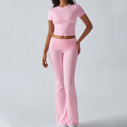 Women's Top & Flare Pants 2-Piece Set