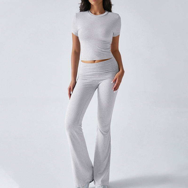 Women's Top & Flare Pants 2-Piece Set