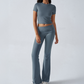 Women's Top & Flare Pants 2-Piece Set