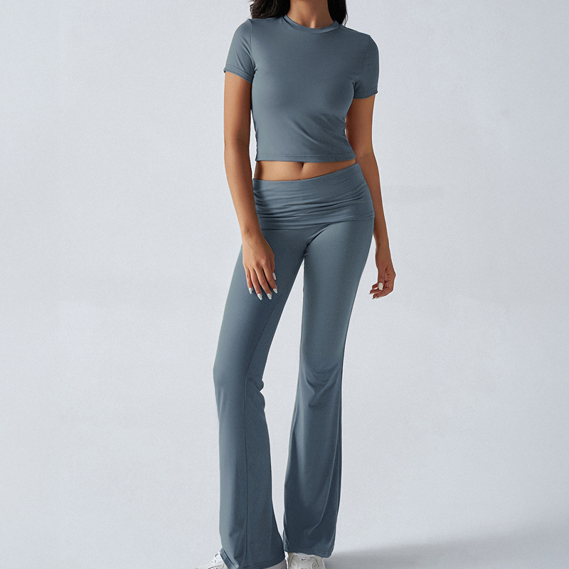 Women's Top & Flare Pants 2-Piece Set